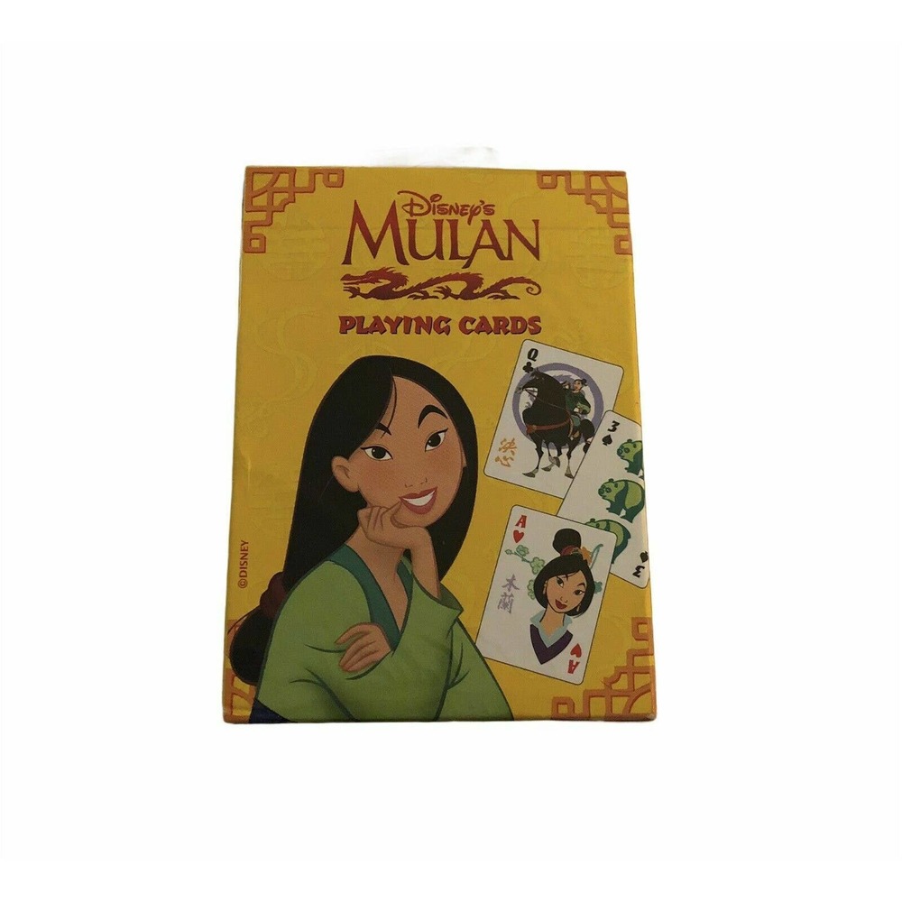 New Rare Disney Mulan Playing Cards Standard Card Deck No 485 Sealed Made in USA - Picture 2 of 6